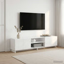 TV-bord 179,5 x 34,5 x 40 cm Hvid højglans Konstrueret træ