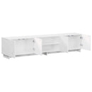 TV-bord 179,5 x 34,5 x 40 cm Hvid højglans Konstrueret træ
