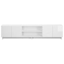 TV-bord 179,5 x 34,5 x 40 cm Hvid højglans Konstrueret træ