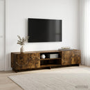 TV-bord 179,5 x 34,5 x 40 cm Røget eg Konstrueret træ