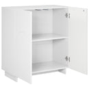 Skænk Hvid højglans 67 x 34,5 x 75 cm Konstrueret træ
