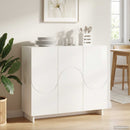 Sideboard Hvid højglans 85.5 x 31 x 75 cm Konstrueret træ