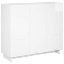 Sideboard Hvid højglans 85.5 x 31 x 75 cm Konstrueret træ