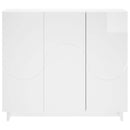 Sideboard Hvid højglans 85.5 x 31 x 75 cm Konstrueret træ