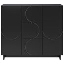 Sideboard Sort 85.5 x 31 x 75 cm Konstrueret træ