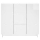 Sideboard Hvid højglans 85.5 x 31 x 75 cm Konstrueret træ