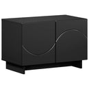 TV-bord 60 x 34.5 x 40 cm Sort Konstrueret træ
