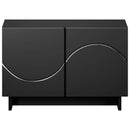 TV-bord 60 x 34.5 x 40 cm Sort Konstrueret træ