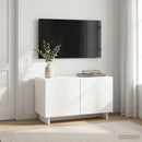 TV-bord 60 x 34.5 x 40 cm Hvid højglans Konstrueret træ