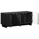 TV-bord 90 x 34.5 x 40 cm Sort Konstrueret træ
