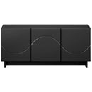 TV-bord 90 x 34.5 x 40 cm Sort Konstrueret træ