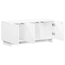 TV-bord 90 x 34.5 x 40 cm Hvid højglans Konstrueret træ