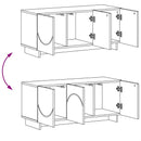 TV-bord 90 x 34.5 x 40 cm Hvid højglans Konstrueret træ