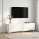 TV-bord 140 x 34.5 x 40 cm Hvid Konstrueret træ