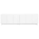 TV-bord 140 x 34.5 x 40 cm Hvid Konstrueret træ