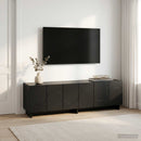 TV-bord 140 x 34.5 x 40 cm Sort Konstrueret træ