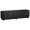 TV-bord 140 x 34.5 x 40 cm Sort Konstrueret træ