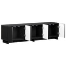 TV-bord 140 x 34.5 x 40 cm Sort Konstrueret træ