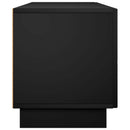 TV-bord 140 x 34.5 x 40 cm Sort Konstrueret træ