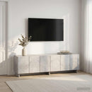 TV-bord 140 x 34.5 x 40 cm Betongrå Konstrueret træ