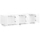 TV-bord 140 x 34.5 x 40 cm Hvid højglans Konstrueret træ