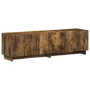 TV-bord 140 x 34.5 x 40 cm Røget eg Konstrueret træ