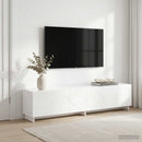 TV-bord 179,5 x 34,5 x 40 cm Hvid højglans Konstrueret træ