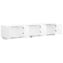 TV-bord 179,5 x 34,5 x 40 cm Hvid højglans Konstrueret træ