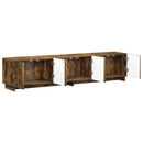 TV-bord 179,5 x 34,5 x 40 cm Røget eg Konstrueret træ