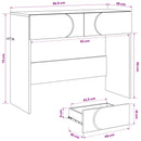 Konsolbord Sonoma-eg 96,5 x 38 x 75 cm Konstrueret træ