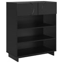 Skoskab 73 x 38 x 87,5 cm Konstrueret træ Sort