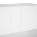 Skoskab 73 x 38 x 87,5 cm Konstrueret træ Hvid højglans