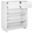 Skoskab 73 x 38 x 87,5 cm Konstrueret træ Hvid højglans