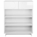 Skoskab 73 x 38 x 87,5 cm Konstrueret træ Hvid højglans