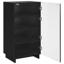 Sko skab 48 x 38 x 87,5 cm Konstrueret træ Sort