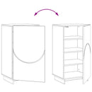 Sko skab 48 x 38 x 87,5 cm Konstrueret træ Sort