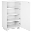 Sko skab 48 x 38 x 87,5 cm Konstrueret træ Hvid højglans