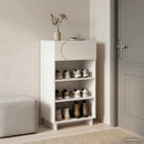 Sko skab 48 x 38 x 87,5 cm Konstrueret træ Hvid