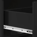 Sko skab 48 x 38 x 87,5 cm Konstrueret træ Sort
