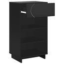 Sko skab 48 x 38 x 87,5 cm Konstrueret træ Sort
