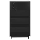 Sko skab 48 x 38 x 87,5 cm Konstrueret træ Sort