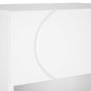 Sko skab 48 x 38 x 87,5 cm Konstrueret træ Hvid højglans