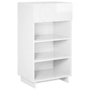Sko skab 48 x 38 x 87,5 cm Konstrueret træ Hvid højglans