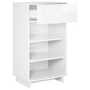 Sko skab 48 x 38 x 87,5 cm Konstrueret træ Hvid højglans
