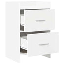 Sengeborde 2 stk. Hvid 40 x 30 x 60 cm Konstrueret træ