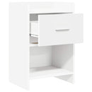 Sengeborde 2 pcs Hvid 40 x 30 x 60 cm Konstrueret træ
