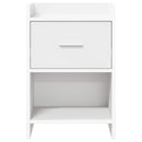 Sengeborde 2 pcs Hvid 40 x 30 x 60 cm Konstrueret træ