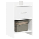 Sengeborde 2 pcs Hvid 40 x 30 x 60 cm Konstrueret træ
