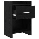 Sengeborde 2 stk. Sort eg 40 x 30 x 60 cm Konstrueret træ
