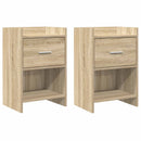 Sengeborde 2 pcs Sonoma-eg 40 x 30 x 60 cm Konstrueret træ